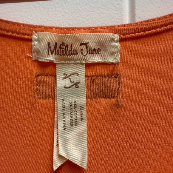 Matilda Jane Womens Peplum Tier Ruffle Top Tee Happy & Free Dream Puff Large EUC - Picture 2 of 7